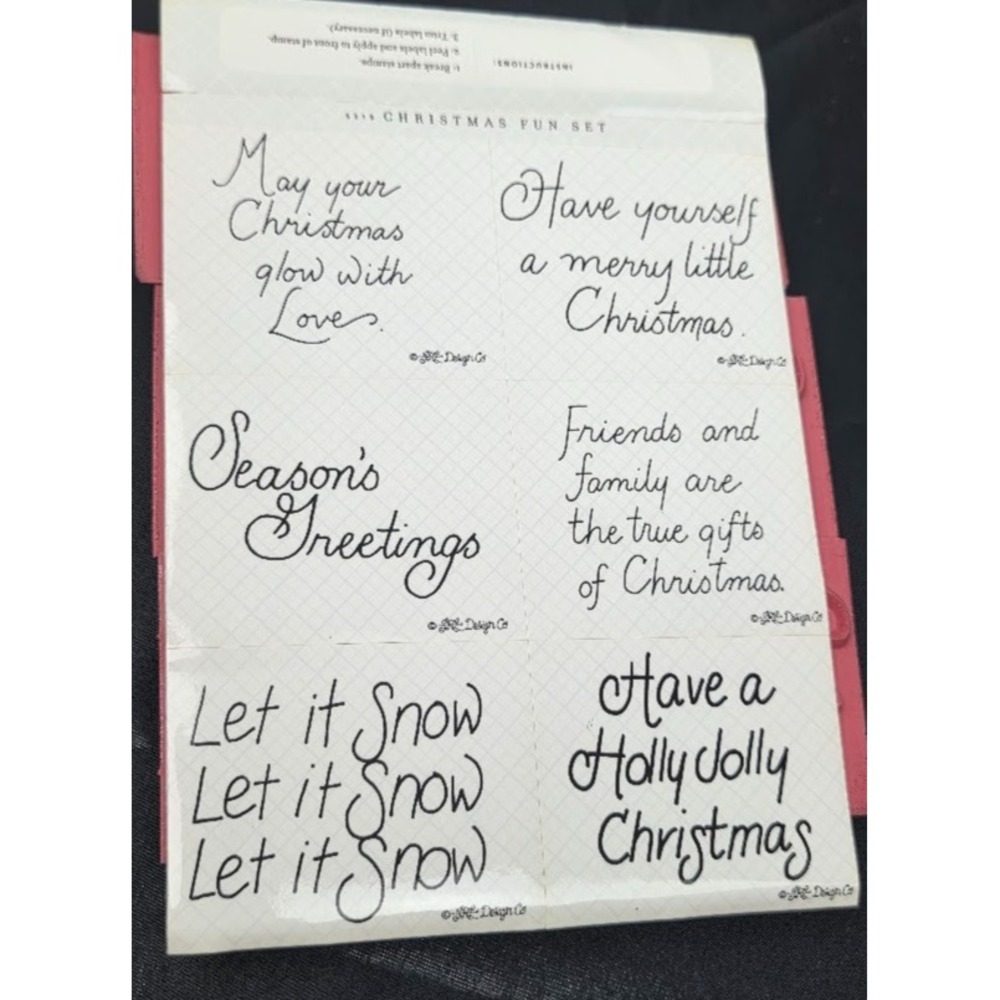 JRL Design Christmas Fun 6 Piece Set Script Foam Rubber New